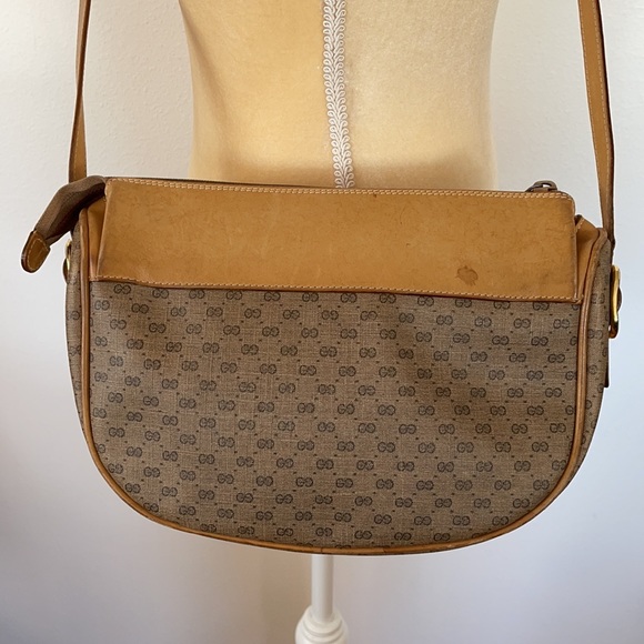 VINTAGE Gucci GG shoulder bag tan beige - Picture 4 of 16